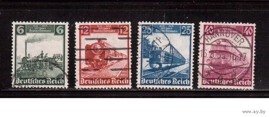 Германия-1935,(Мих.580-583)   гаш.  , Железная дорога