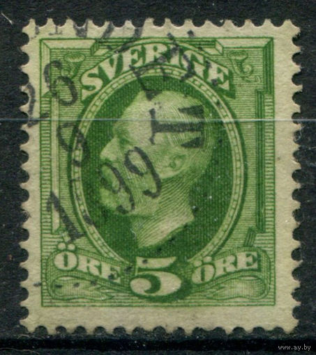 Швеция - 1891г. - король Оскар II, 5 Ore - 1 марка - гашёная. Без МЦ!