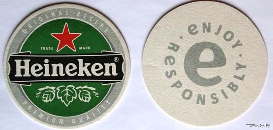 Подставка под пиво Heineken No 1 (Нидерланды)