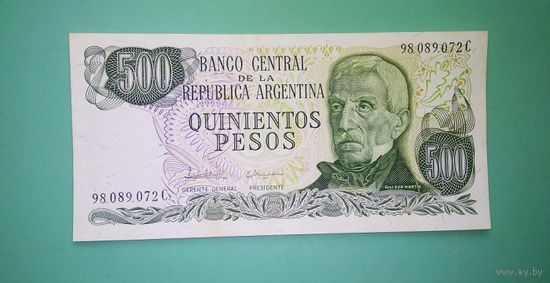 Банкнота 500 песо Аргентина  1976 - 82  г.