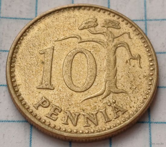 Финляндия 10 пенни, 1971     ( 2-1-8 )