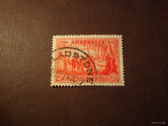 Австралия 1938 г. 150 лет Новому Южному Уэльсу. Губернатор  Филлип в Сиднейской бухте.