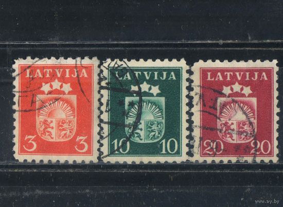 Латвия Респ 1940 Герб Стандарт #283,286,287
