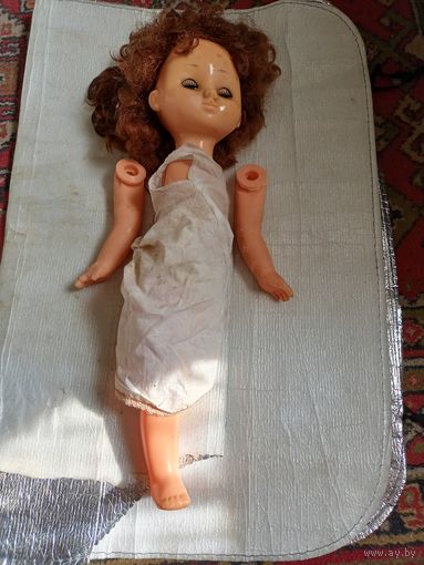 Кукла без ноги. для реставрации.