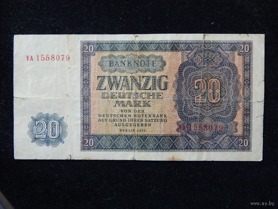 ГДР 20 марок 1955 г