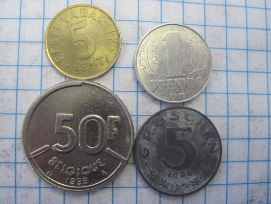 Четыре монеты/37 с рубля!