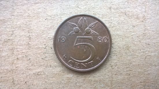 Нидерланды 5 центов, 1980г. (U-обм)