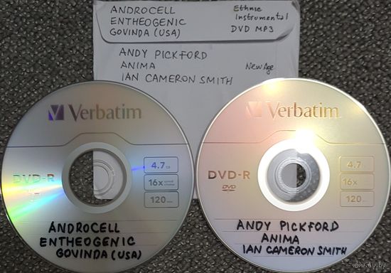 DVD MP3 ANDROCELL, ENTHEOGENIC, GOVINDA (USA), Andy PICKFORD, ANIMA, Ian Cameron SMITH- 2 DVD