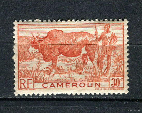 Французские колонии - Камерун - 1946 - Зебу 30С - [Mi.271] - 1 марка. MH.  (Лот 99EJ)-T2P25