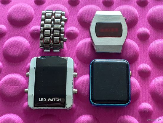 Светодиодные наручные часы (LED-часы, LED watch): Olympos Electronic Co (подобие Электроника-1) и другие. Лот 2. ТОРГ!!!