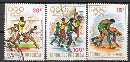 Олимпийские игры в Мюнхене Сенегал 1972 год 3 марки