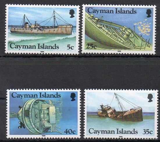 Затонувшие корабли Каймановы острова 1985 год чистая серия из 4-х марок (М)
