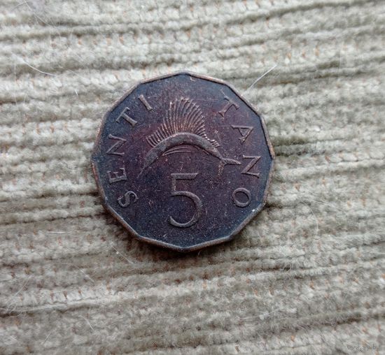 Werty71 Танзания 5 центов сенти 1966 Рыба тано