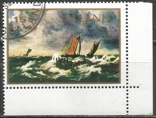 Остров Зелландия(Дания). Морской пейзаж в живописи. 1972г. 1 марка.