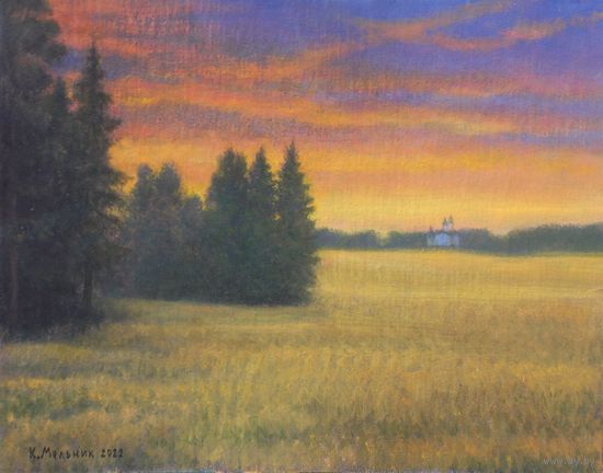 Картина: "Кукурузное поле в Раубичах"