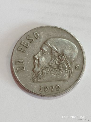 Мексика 1 песо 1972 года .