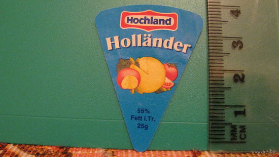 Этикетка от сыра Hochland (голландский).