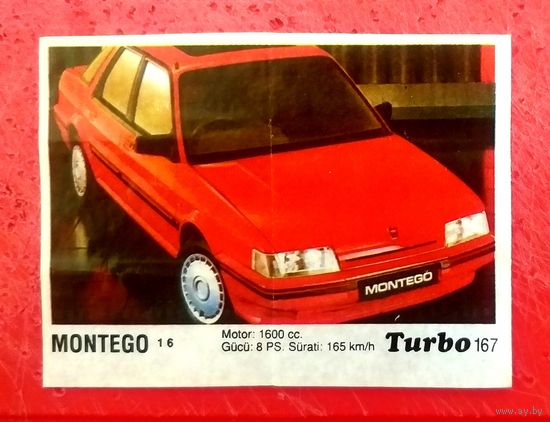 Вкладыш от жвачки Турбо * Turbo * номер 167 (2)