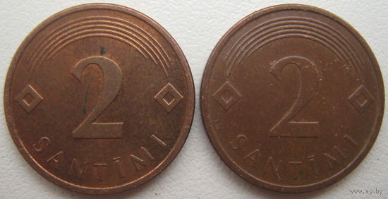 Латвия 2 сантима 2007 г. Цена за 1 шт.