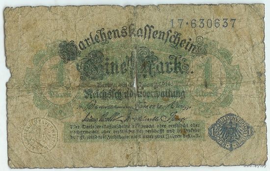 Германия, 1 марка 1914 год.