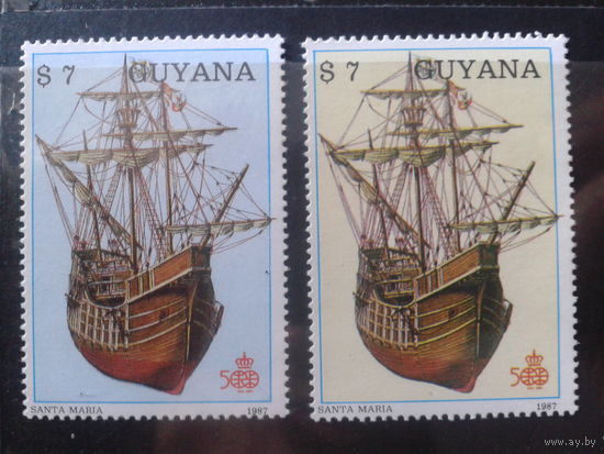 Гайяна 1988 Санта-Мария, каравелла Колумба** Михель-4,0 евро