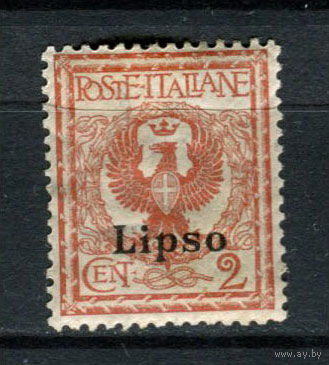 Эгейские острова - 1912 - Липси - Надпечатка Lipso на марках Италии - Герб 2c - [Mi.3vi] - 1 марка. MH.  (Лот 111AS)