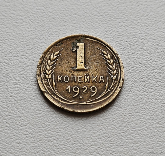 1 копейка 1929 г. СССР, штемпель 2., Федорин-17. лот нешс-5