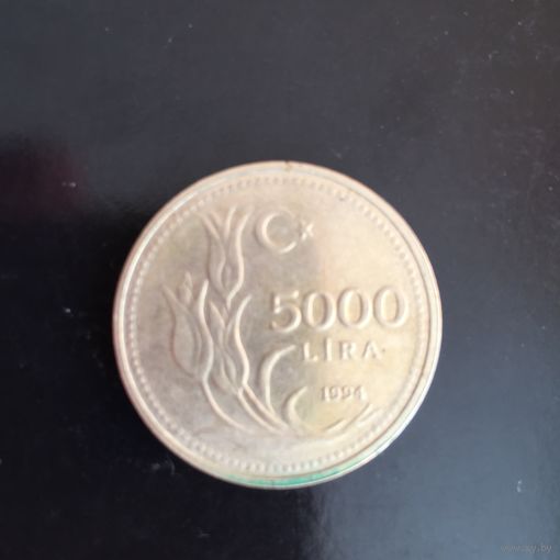 5000 лир 1994 год Турция
