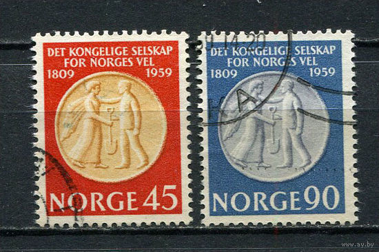 Норвегия - 1959 - Медали - [Mi. 434-435] - полная серия - 2 марки. Гашеные.  (Лот 75DN)