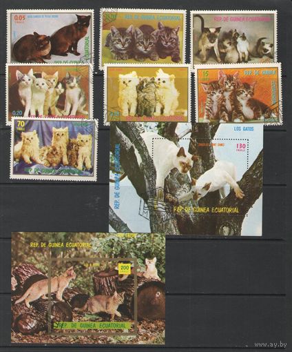 Экваториальная Гвинея (кошки) 1976г.