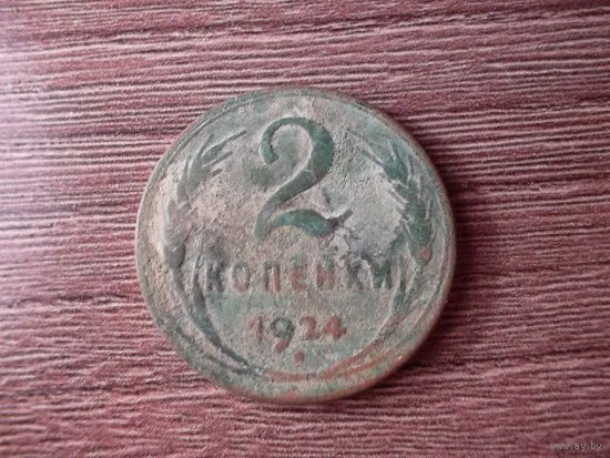 Монета 2 копейки 1924 года