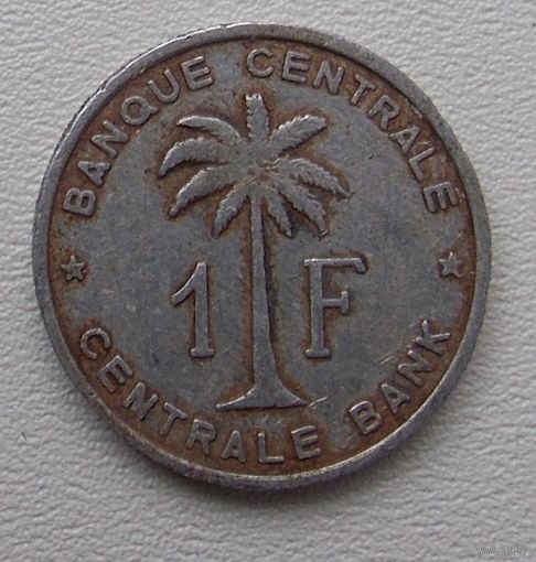 Бельгийское Конго 1 франк 1958 (Руанда - Урунди)