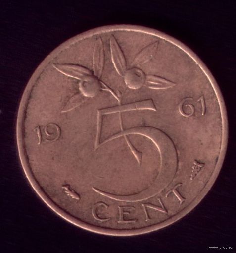 5 центов 1961 год Нидерланды