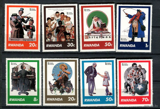 Руанда - 1981 - Картины Нормана Роквелла - [Mi. 1111-1118] - полная серия - 8 марок. MNH.
