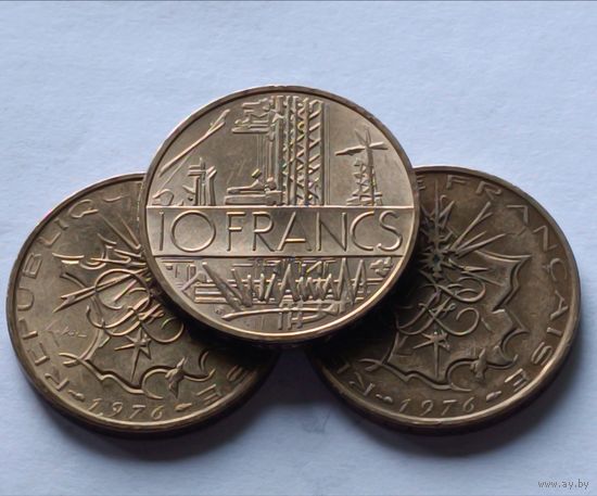 Франция. 10 франков 1976 года