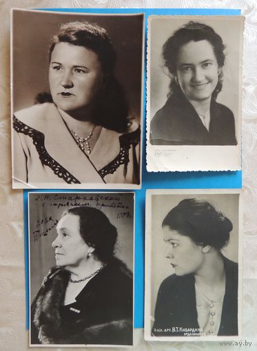 Фото "Женские портреты", 1940-1950-е гг., 4 шт.