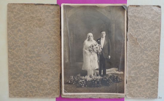 Фото большое "Свадьба"  (25*19 см), переселенцы из  Зап. Бел. в Канаде, 1920-1930-е гг.