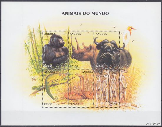 2000 Ангола 1479-84KL Африканская фауна 10,00 евро