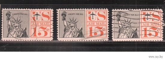 США-1959, (Мих.764 II) , гаш. , Стандарт, Авиапочта, Статуя Свободы ,цена за 1 м на выбор