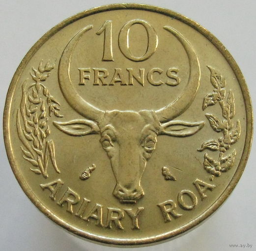 Мадагаскар 10 франков 1989 ТОРГ уместен  (336) распродажа коллекции