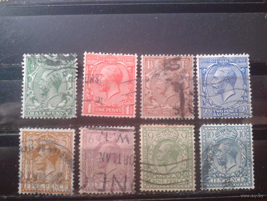 Англия 1924 Король Георг 5 8 марок Михель-38 евро гаш