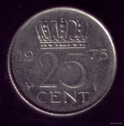 25 центов 1973 год Нидерланды