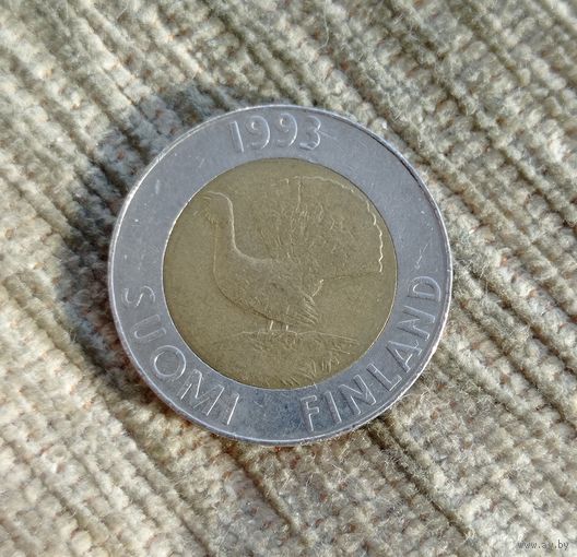 Werty71 Финляндия 10 марок 1993 Глухарь