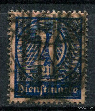 Рейх (Веймарская республика) - 1922/1923 - Dienstmarken - Цифры 20 M - [Mi.72d] - 1 марка. Гашеная.  (Лот 72BD)