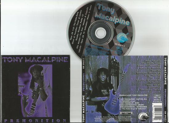 TONY MACALPINE - Premonition (аудио CD 1994 HOLLAND)