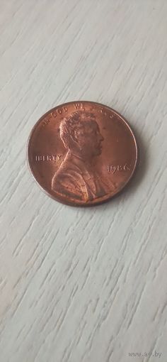 США 1 цент 1986г. б/б