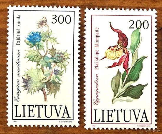 Литва: 2м/с цветы 1992г