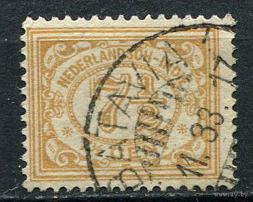 Нидерландская Индия - 1922/1925 - Цифры 7 1/2С - [Mi.141] - 1 марка. Гашеная.  (Лот 80EX)-T25P5