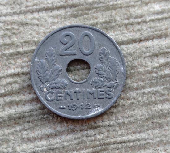 Werty71 Франция 20 сантимов 1942