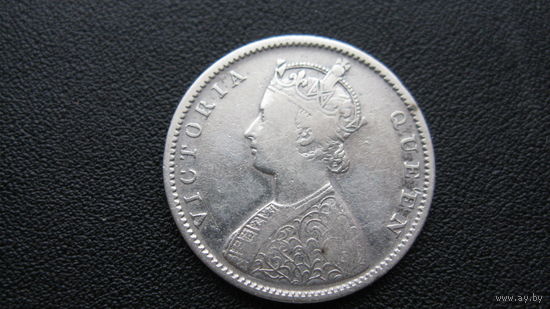Британская Индия 1862 г половина рупии  ( серебро )